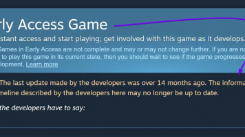 Steam Cảnh Báo Về Game Early Access Không Cập Nhật Trong Thời Gian Dài