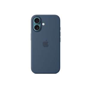 Apple Silicon Case with MagSafe for iPhone 16 - Denim