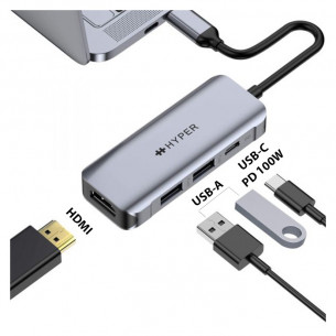 HyperDrive HDMI 4K 60Hz 4-in-1 USB-C Hub HD41