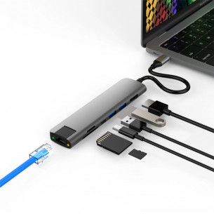 HyperDrive Slab 7 In 1 USB-C Hub - HD22H HyperDrive Slab 7 In 1 USB-C Hub - HD22H