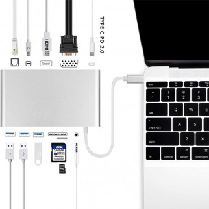 HyperDrive Ultimate 11 In 1 USB-C Hub GN30B - Grey HyperDrive Ultimate 11 In 1 USB-C Hub GN30B - Grey