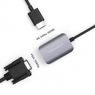 HyperDrive USB-C to HDMI + VGA Video Hub - Gray HyperDrive USB-C to HDMI + VGA Video Hub - Gray