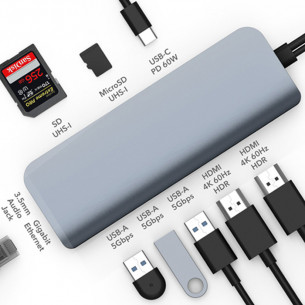 HyperDrive Vibe 10-in-2 USB-C 4K@60Hz Hub HyperDrive Vibe 10-in-2 USB-C 4K@60Hz Hub