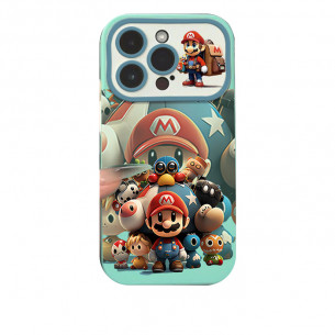 Silicon Case Mario For iPhone 15 Pro Max - Green