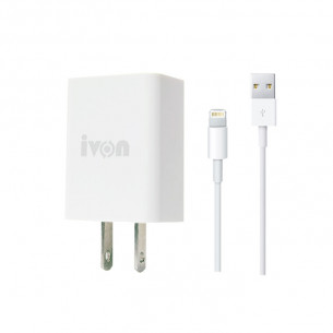 Củ sạc Ivon Fast Charger + cáp USB-A to Lightning (AD-33) - White Củ sạc Ivon Fast Charger + cáp USB-A to Lightning (AD-33) - White