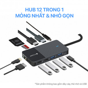 Mazer Pro Hub 12 In 1 USB-C PD3.0 100W Mutimedia Hub With Triple Display Mazer Pro Hub 12 In 1 USB-C PD3.0 100W Mutimedia Hub With Triple Display