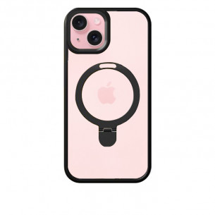 Case Mipow Magsafe Stand 2 In 1 Transparent For iPhone 15 6.1 Inch - Black