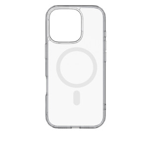Case Mipow Magsafe Case For Iphone 16 Pro 2024 Transparent + White Magsafe