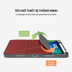 Mutural Leather Case with Apple Pencil Holder - iPad Pro 12.9" 2021