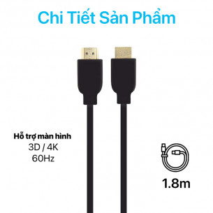 Philips - HDMI With Ethernet Cable, 4K UHD, 3D Enable 1.8M - SWV1436 Philips - HDMI With Ethernet Cable, 4K UHD, 3D Enable 1.8M - SWV1436