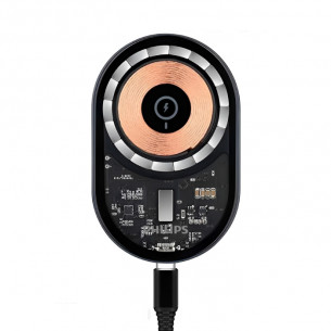 Philips - Magsafe Wireless Charger Car Mount USB-C - DLP9719TB