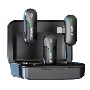 Philips - Micro Không Dây Cài Áo Kết Nối Cổng USB-C (1 Receiver + 2 Mic) 