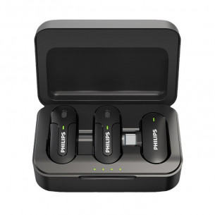 Philips - Micro Không Dây Cài Áo Kết Nối Cổng USB-C (1 Receiver + 2 Mic)  Philips - Micro Không Dây Cài Áo Kết Nối Cổng USB-C (1 Receiver + 2 Mic)