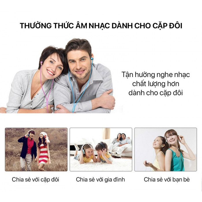 Cáp Chuyển Đổi Âm Thanh Philips - Audio Cable AUX 3.5MM Male To 2x3.5MM Female 