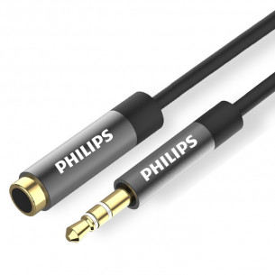 Cáp Chuyển Đổi Âm Thanh Philips - Audio Cable AUX 3.5MM Male To 3.5MM Female Cáp Chuyển Đổi Âm Thanh Philips - Audio Cable AUX 3.5MM Male To 3.5MM Female