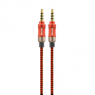 Cáp Chuyển Đổi Âm Thanh Philips - Audio Cable AUX 3.5MM Male To 3.5MM Male - Red