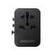 Ổ cắm điện du lịch Philips Universal Socket -  (US/EU/AUS/UK PLUGS)