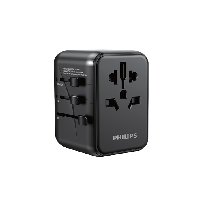 Ổ cắm điện du lịch Philips Universal Socket -  (US/EU/AUS/UK PLUGS)