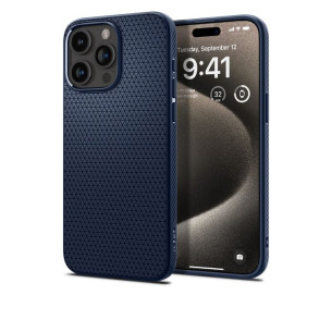 Case Spigen Liquid Air iPhone 15 Pro Max 6.7 Inch 2023 - Navy Blue