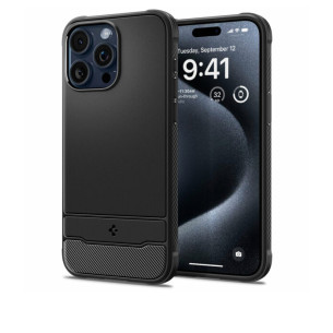 Case Spigen Rugged MagFit iPhone 15 Pro Max 6.7 Inch 2023 - Matte Black