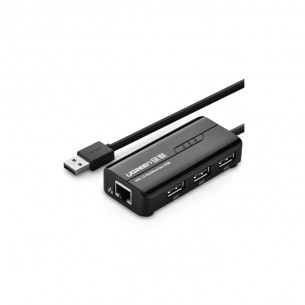 Ugreen 3 USB 2.0 Ports Hub + Ethernet 20264