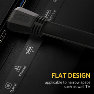 Cáp xuất hình cho PS4, PS5 Ugreen HDMI 2.0 Flat Cable 2M 70159/60440 Cáp xuất hình cho PS4, PS5 Ugreen HDMI 2.0 Flat Cable 2M 70159/60440