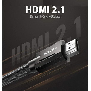 Cáp xuất hình cho PS5 Ugreen HDMI 2.1 Ultra HD 8K@60Hz, 4K@120Hz Cable 1.5M 80402 Cáp xuất hình cho PS5 Ugreen HDMI 2.1 Ultra HD 8K@60Hz, 4K@120Hz Cable 1.5M 80402