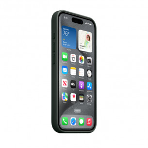 Apple FineWoven Case With Magsafe For iPhone 15 Pro Max - Evergreen Apple FineWoven Case With Magsafe For iPhone 15 Pro Max - Evergreen