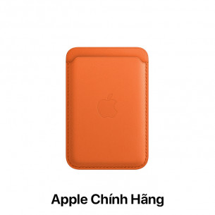 iPhone Leather Wallet with MagSafe - Orange