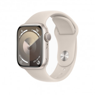 Apple Watch Series 9 GPS 41MM Starlight  Aluminum Case with Sport Band - Activated