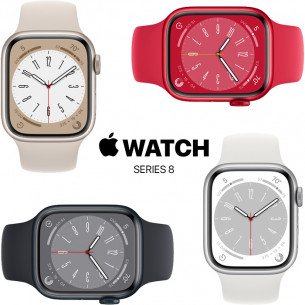 Apple Watch Series 8 GPS 45MM Aluminum Case with Sport Band - Starlight