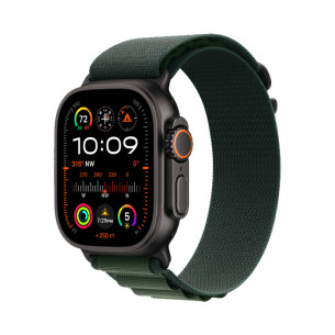 Apple Watch Ultra 2 GPS + Cellular 49MM Black Titanium - Dark Green AlPine Loop 