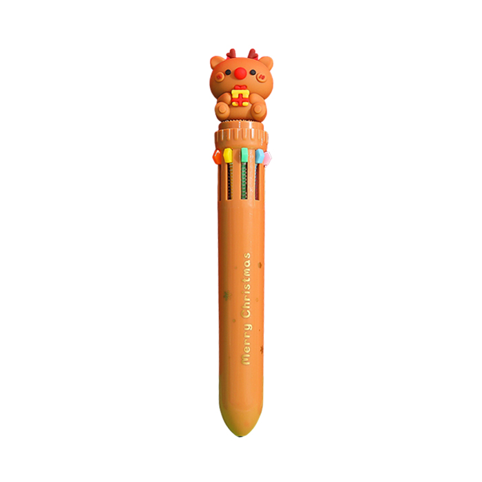 Bút Bi 10 Màu Christmas - 10 Color Ball Pen (1 Cây)