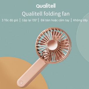 Quạt Mini Cầm Tay Gấp Gọn Xiaomi Qualitell Folding Fan 2.000mAh - Pink
