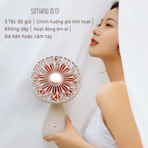 Quạt Để Bàn Xiaomi Youpin Desktop Fan Hand Holding Flower 2.000mAh - Apricot White