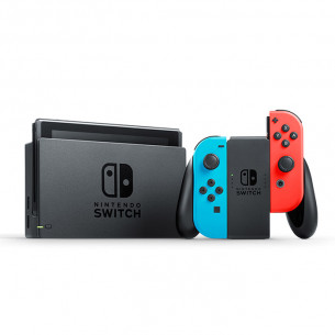 Nintendo Switch with Neon Red Blue Joy‑Con Cũ