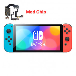 Nintendo Switch OLED model with Neon Joy‑Con Mod Chip + Micro SD 256GB Secondhand