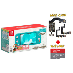 Nintendo Switch Lite - Timmy & Tommy's Aloha Edition Mod Chip + MicroSD 128GB Cũ - Secondhand
