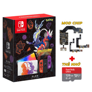 Nintendo Switch OLED model - Pokémon Scarlet & Violet Edition Mod Chip + MicroSD 128GB
