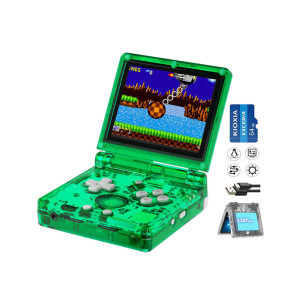 Anbernic - Retro Gamboy Flip RG35XXSP - 64GB  - Green Transparent