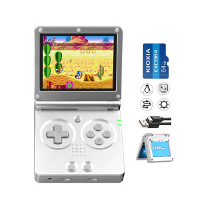 Anbernic - Retro Gamboy Flip RG35XXSP - 64GB  - Silver