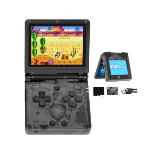 Anbernic - Retro Gamboy Flip RG35XXSP - 64GB  - Black Transparent
