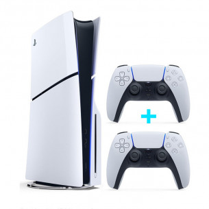 Máy PS5 Slim Standard Edition + Dualsense White - Chính Hãng