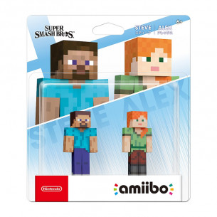 Amiibo Super Smash Bros - Steve+Alex