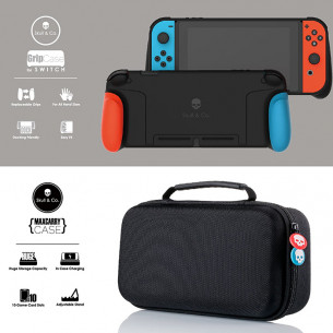GripCase Set for Nintendo Switch - Neon Red & Blue