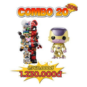 Combo 20: Mô Hình Lắp Ghép Bear Robot - Deadpool + Mô Hình Funko POP! Golden Frieza