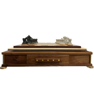 Chessboard 2 in 1 - Bộ Bàn Cờ Gỗ Cao Cấp 2 Trong 1