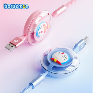 Rock - Doraemon A To L+M+C 3.5A Retractable Data Cable 1.1M