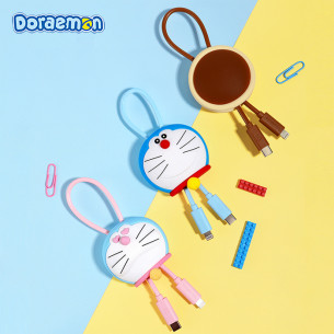 Rock - Doraemon Doll C To C 100W Data Cable 30cm - Blue