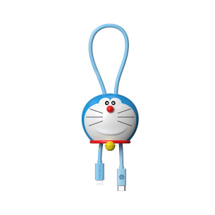 Rock - Doraemon Doll C To L 27W Data Cable 30cm - Blue